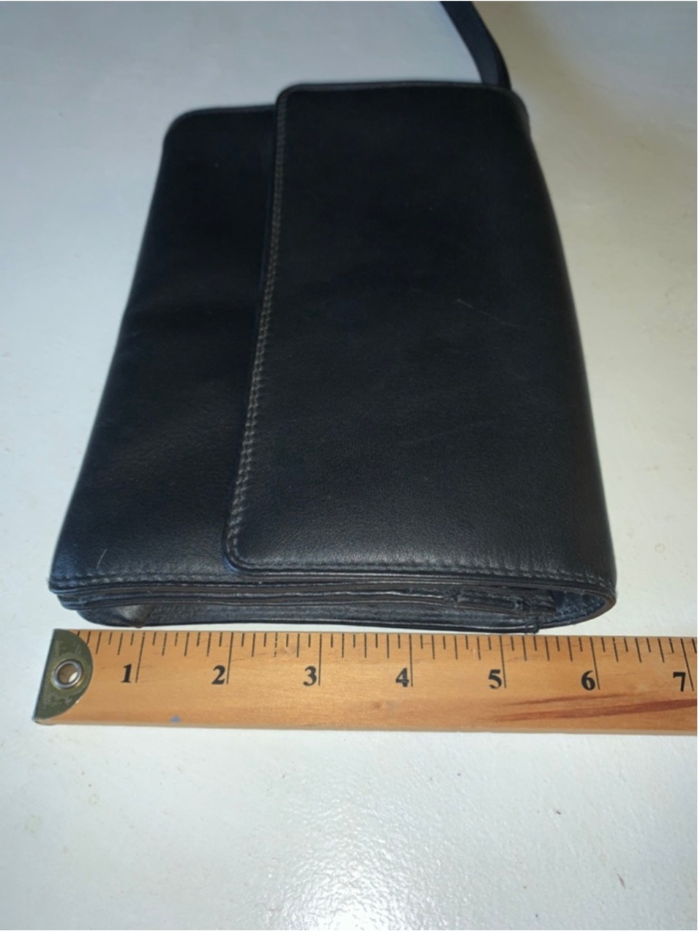 Women's Black Leather Clutch Wristlet Derek Alexander - Picture 7 of 11
